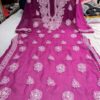 Georgette_rose_gala_buti_kurti_with_chikankari_work