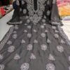 Georgette_rose_gala_buti_kurti_with_chikankari_work
