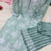 Exclusive_Lucknowi_chikankari_soft_Rayon_slub_kurti_plazo_set