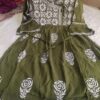 Modal_bell_sleeves_rose_gown__kurti_with_chikankari_work