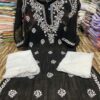 Georgette_rose_gala_buti_kurti_with_chikankari_work