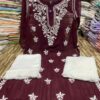 Georgette_rose_gala_buti_kurti_with_chikankari_work