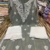 Georgette_rose_gala_buti_kurti_with_chikankari_work