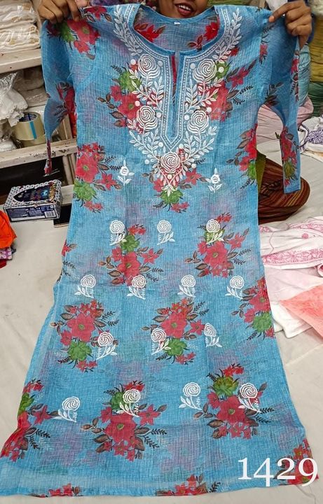 Kota_cotton_printed_kurti_with_chikankari_work