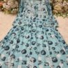 Mul_Mul_cotton_printed_gown_kurti_with_chikankari_work