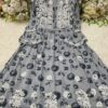 Mul_Mul_cotton_printed_gown_kurti_with_chikankari_work