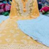 Georgette_gala_buti_kurti_with_chikankari_work