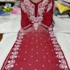 Georgette_gala_Ginni_side_panel_ghaspatti_chikankari_embroidery_work_kurti