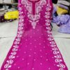 Georgette_gala_Ginni_side_panel_ghaspatti_chikankari_embroidery_work_kurti