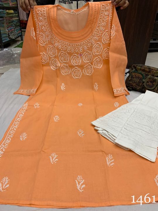 Cotton_round_neck_kurti_with_chikankari_work