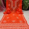 Georgette_bell_sleeves_kurti_with_pearl_work