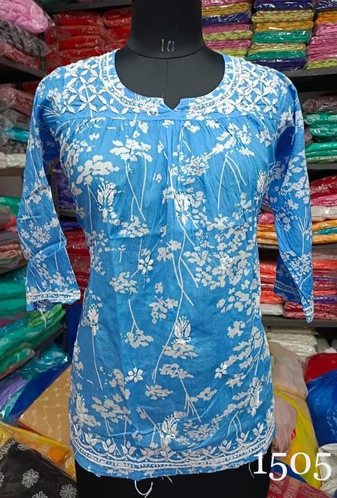 Mul_Mul_cotton_printed_short_top