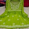Georgette_short_gown_with_chikankari_work
