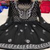 Georgette_short_gown_with_chikankari_work
