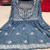 Georgette_short_gown_with_chikankari_work