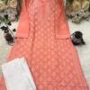 Voil_Cotton_buti_jaal_kurti_with_chikankari_work