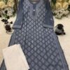 Voil_Cotton_buti_jaal_kurti_with_chikankari_work