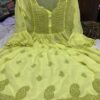 Georgette_bell_sleeves_gown_with_chikankari_work