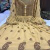 Georgette_bell_sleeves_gown_with_chikankari_work
