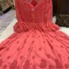 Georgette_bell_sleeves_gown_with_chikankari_work