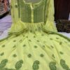 Georgette_bell_sleeves_gown_with_chikankari_work