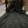 Georgette_bell_sleeves_gown_with_chikankari_work