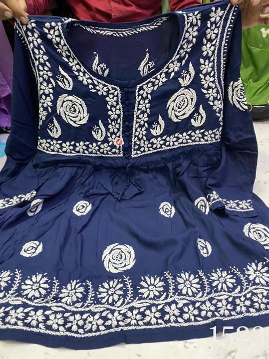 Modal_short_gown_with_adjustable_dori_with_chikankari__work