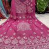 Georgette_bell_sleeves_gown_with_mirror_chikankari_work