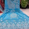 Georgette_bell_sleeves_gown_with_mirror_chikankari_work