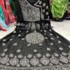 Georgette_bell_sleeves_gown_with_mirror_chikankari_work