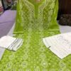 Georgette_panel_kurti_with_mirror_chikankari_work