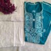 Rayon_gala_buti_kurti_with_chikankari_work