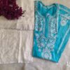 Rayon_gala_buti_kurti_with_chikankari_work