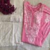 Rayon_gala_buti_kurti_with_chikankari_work