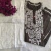 Rayon_gala_buti_kurti_with_chikankari_work