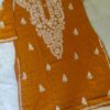 Rayon_gala_buti_kurti_with_chikankari_work