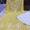 Georgette_printed_gala_buti_kurti_with_chikankari_work