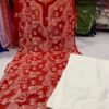 Georgette_jaal_kurti_and_Cotton_plazo_set_with_chikankari_work