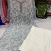 Georgette_jaal_kurti_and_Cotton_plazo_set_with_chikankari_work