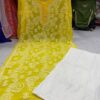 Georgette_jaal_kurti_and_Cotton_plazo_set_with_chikankari_work