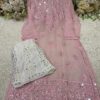 Georgette_resham_thread_gala_buti_kurti_with_mirror_chikankari__work