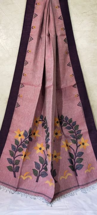 Linen_Hand_Woven_Jamdani_saree