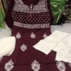 Cotton_pintex_gala_kurti_with_chikankari_work