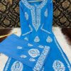 Rayon_kurti_plazo_set_with_chikankari_work