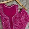 Teri_rubia_cotton_jaal_kurti_with_stone_and_chikankari_work