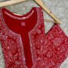 Teri_rubia_cotton_jaal_kurti_with_stone_and_chikankari_work