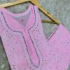 Teri_rubia_cotton_jaal_kurti_with_stone_and_chikankari_work