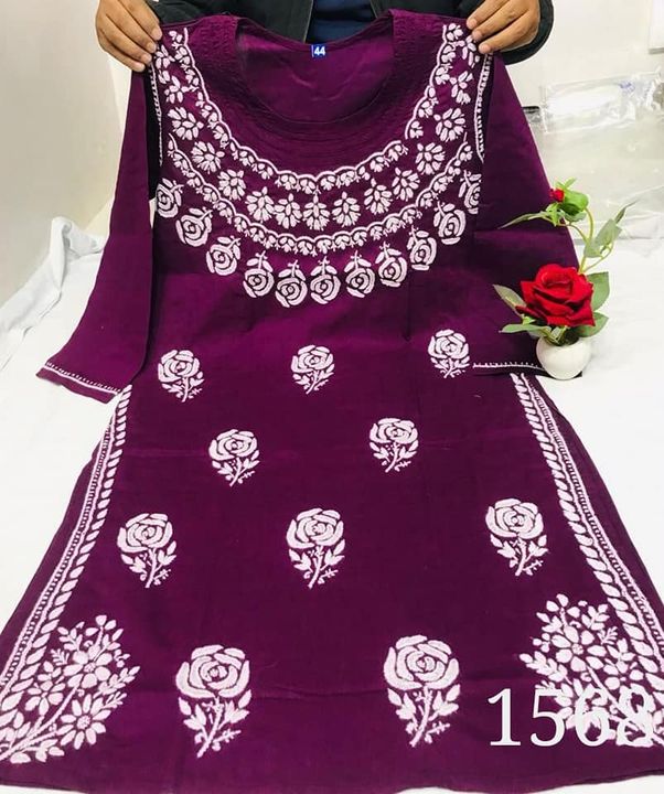 Cotton_round_neck_rose_kurti_with_chikankari__work