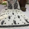 Georgette_machine_chikankari_work_gown