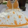 Georgette_machine_chikankari_work_gown